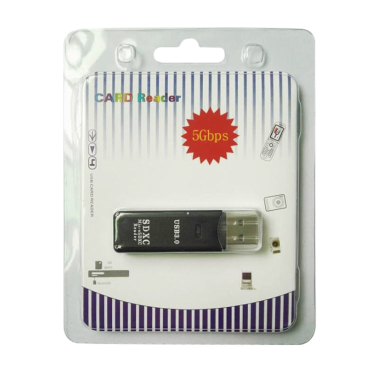 Lector de tarjetas USB 3.0 2 en 1, supervelocidad de 5 Gbps, compatible con tarjeta SD/tarjeta TF