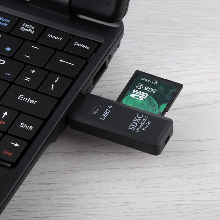 Lector de tarjetas USB 3.0 2 en 1, supervelocidad de 5 Gbps, compatible con tarjeta SD/tarjeta TF
