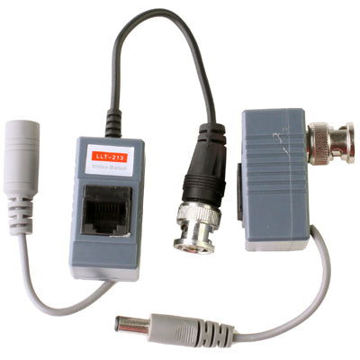 2 PCS Cámara CCTV Video / Audio / Transceptor UTP Balun de potencia, A213A
