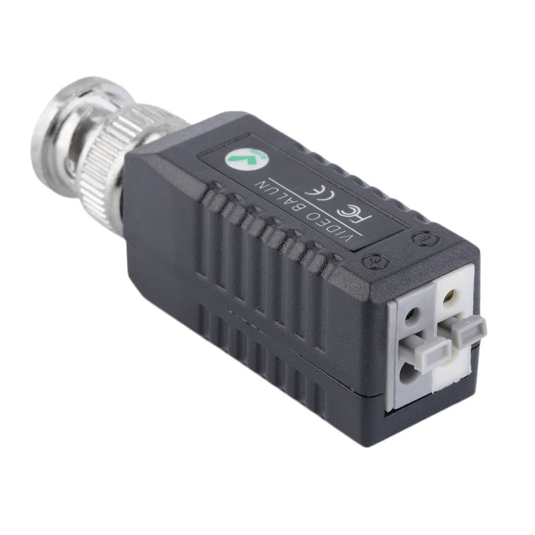 Transceptor balun de vídeo pasivo de un solo canal BNC trenzado CCTV de 2 piezas, 203A