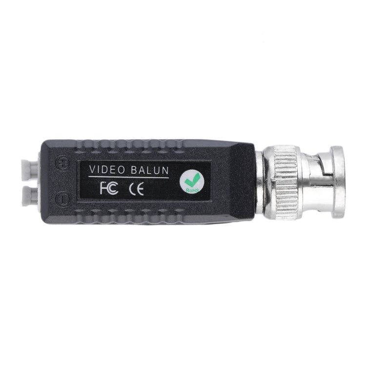 Transceptor balun de vídeo pasivo de un solo canal BNC trenzado CCTV de 2 piezas, 203A