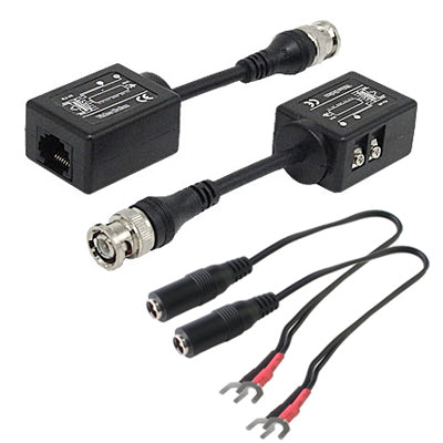 2 PCS Video pasivo Balun CCTV Red UTP BNC