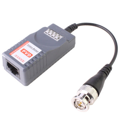 Balun de vídeo pasivo de 2 piezas con alimentación de vídeo/datos