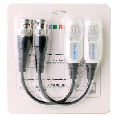 2 PCS Balun de vídeo en red UTP pasivo CAT5 a cámara CCTV BNC DVR O-612, 206C
