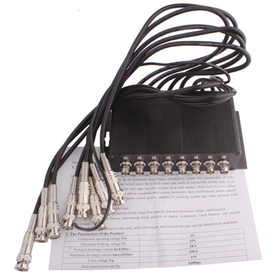 Dispositivo protector contra sobretensiones CCTV BNC de 8 canales (CoaxJK/ V8), CoaxJK/ V8