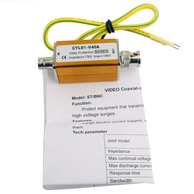 Pararrayos de protección contra sobretensiones de cable coaxial de video, Coaxial Cable