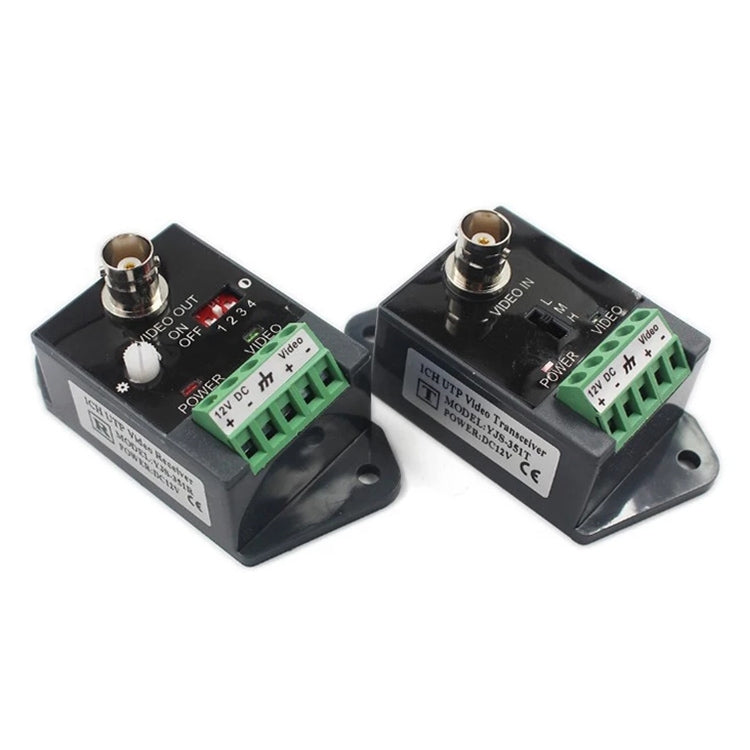 Transmisor y receptor balun de vídeo de par trenzado UTP CCTV activo, 351TR