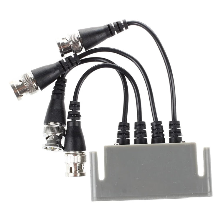 Balun de vídeo de 4 canales de vídeo (BNC) a UTP (RJ45)