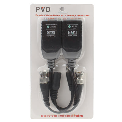 Conector balun de vídeo y alimentación pasiva de 1 canal, 1-CH