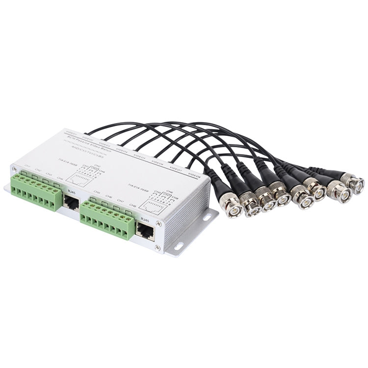 Balun video pasivo de 8 canales UTP, CCTV vía pares trenzados, 8 CH UTP