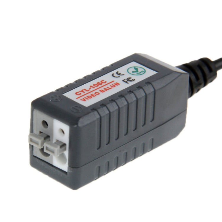 Balun de vídeo pasivo de un solo canal CYL-106C de 2 piezas, CYL-106C