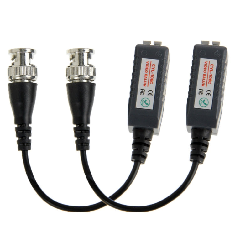Balun de vídeo pasivo de un solo canal CYL-106C de 2 piezas, CYL-106C