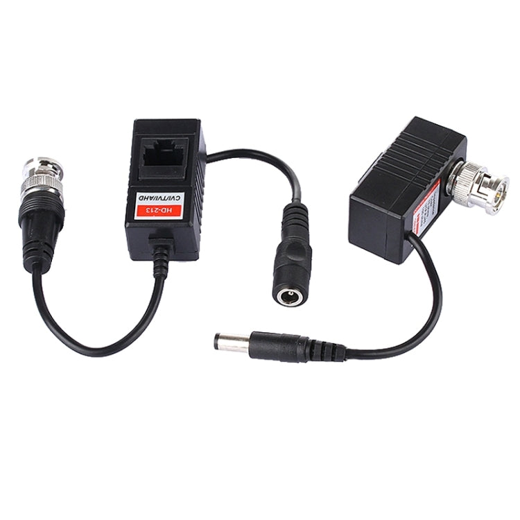 2 PCS HD 213A Coaxial CVI/TVI/AHD Transceptor Balun de potencia de audio y vídeo, 213A