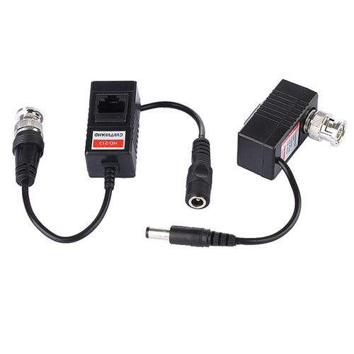 2 PCS HD 213A Coaxial CVI/TVI/AHD Transceptor Balun de potencia de audio y vídeo, 213A