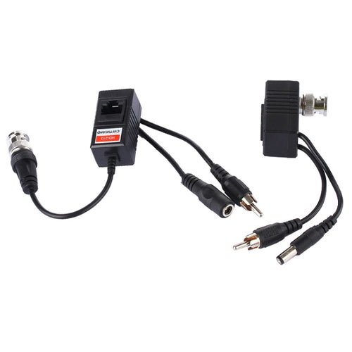 2 PCS HD 213B-C Coaxial CVI/TVI/AHD Transceptor Balun de potencia de audio y vídeo, 213B-C