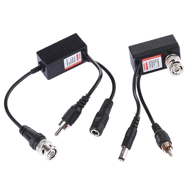 2 PCS HD 213B-C Coaxial CVI/TVI/AHD Transceptor Balun de potencia de audio y vídeo, 213B-C