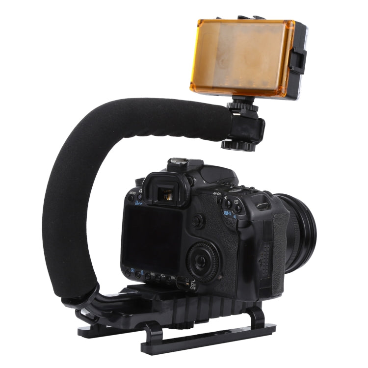 Mango de soporte de montaje en forma de C para DSLR / videocámara DV