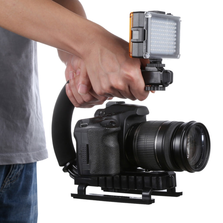 Mango de soporte de montaje en forma de C para DSLR / videocámara DV