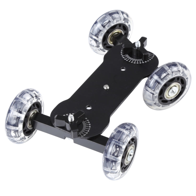 Mesa de piso Video Slider Track Dolly Car para cámara DSLR, Black
