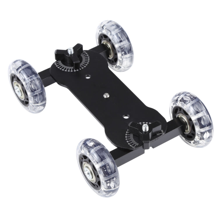 Mesa de piso Video Slider Track Dolly Car para cámara DSLR, Black