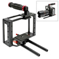 DEBO DET-08 Kit de mango de jaula para cámara SLR 5D2 / 5D3 (negro + rojo)