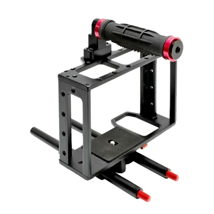 DEBO DET-08 Kit de mango de jaula para cámara SLR 5D2 / 5D3 (negro + rojo)