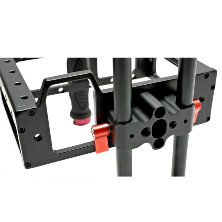 DEBO DET-08 Kit de mango de jaula para cámara SLR 5D2 / 5D3 (negro + rojo)