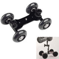 DEBO Cámara de Primera Generación Camión/Mesa de Piso Video Slider Track Dolly Car para Cámara DSLR/Videocámaras, Black