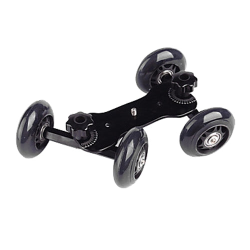 DEBO Cámara de Primera Generación Camión/Mesa de Piso Video Slider Track Dolly Car para Cámara DSLR/Videocámaras, Black