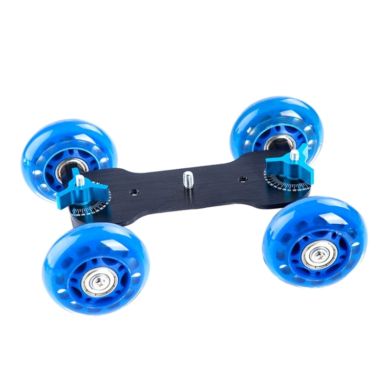 DEBO Cámara de Primera Generación Camión/Mesa de Piso Video Slider Track Dolly Car para Cámara DSLR/Videocámaras, Blue