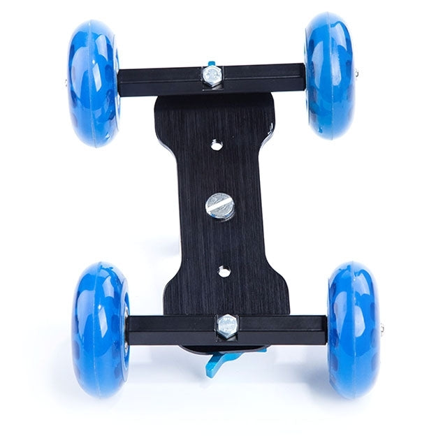 DEBO Cámara de Primera Generación Camión/Mesa de Piso Video Slider Track Dolly Car para Cámara DSLR/Videocámaras, Blue