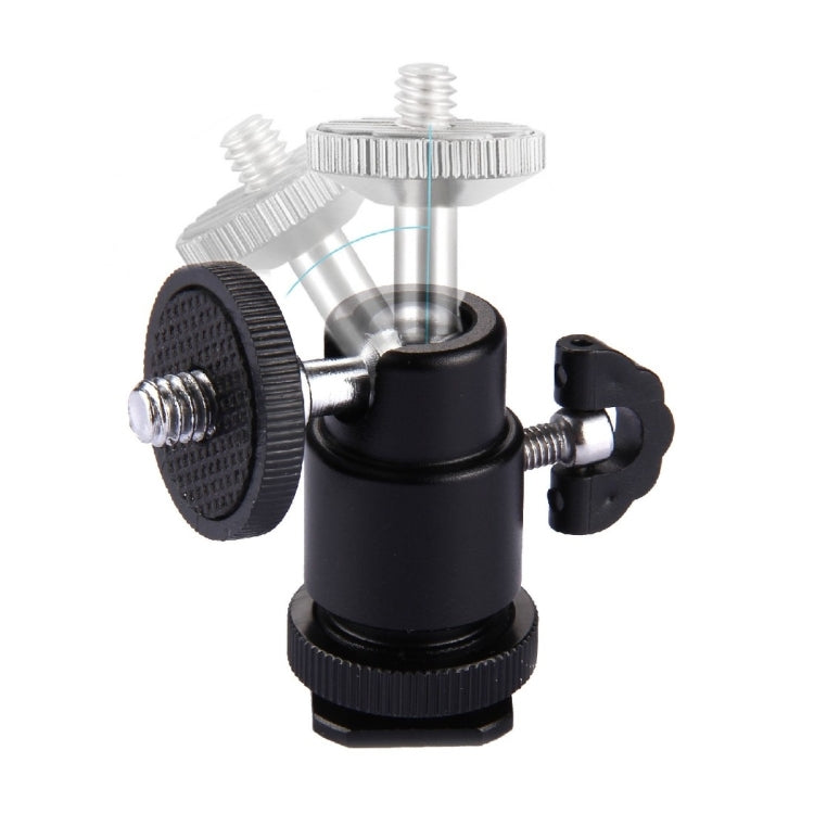 Cabezales de trípode con zapata de aleación de aluminio, adaptador de tornillo macho de 1/4 de pulgada