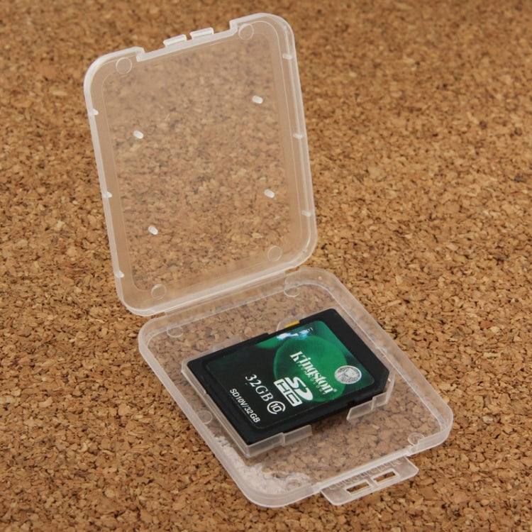 Caja de tarjeta de almacenamiento de plástico transparente de 100 piezas para tarjeta de memoria Digital segura/tarjeta SD, SD Card