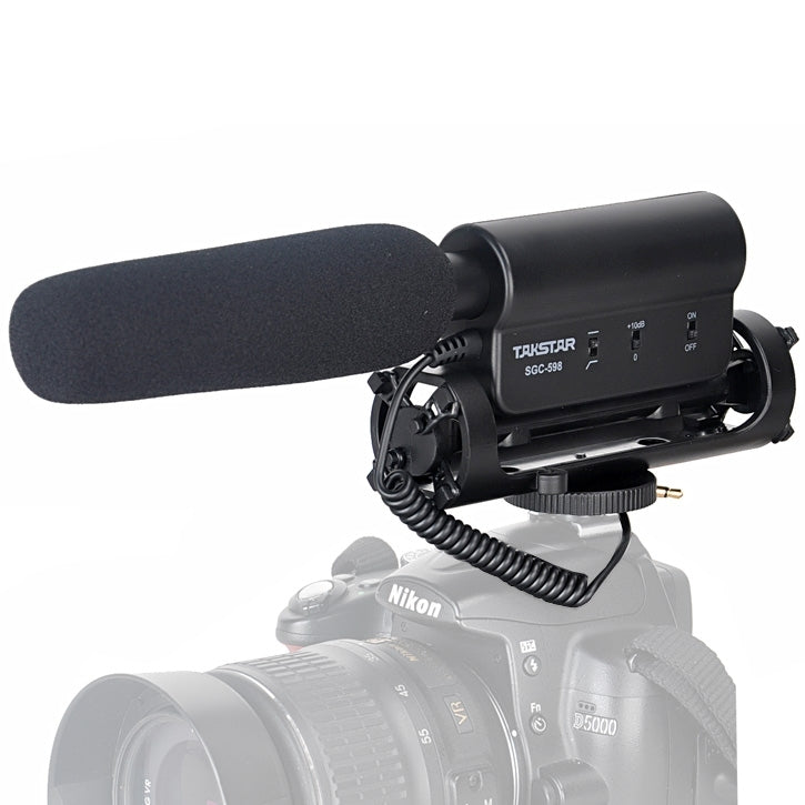 TAKSTAR SGC-598 Micrófono dedicado para entrevista de fotografía profesional para videocámaras DSLR y DV