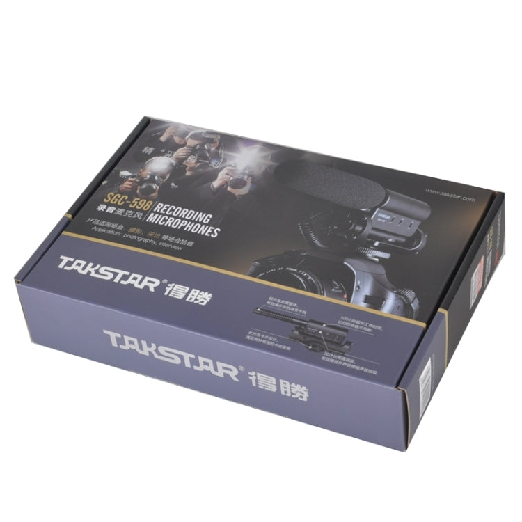 TAKSTAR SGC-598 Micrófono dedicado para entrevista de fotografía profesional para videocámaras DSLR y DV