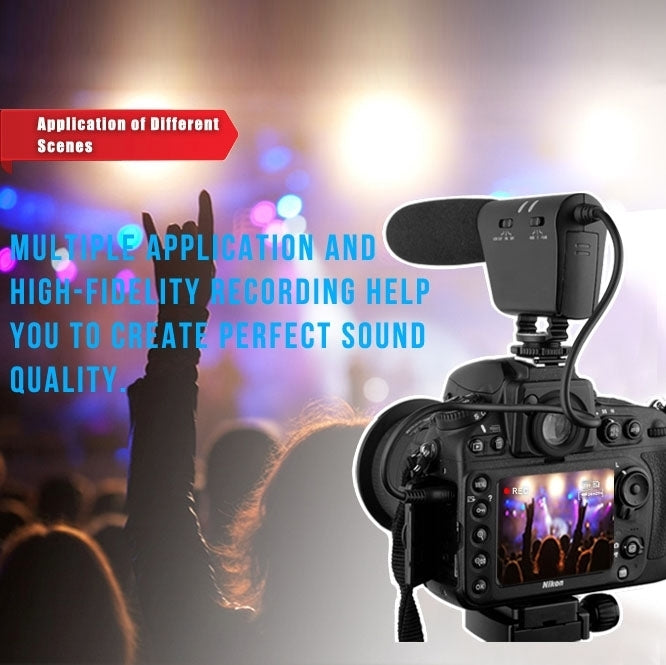 TAKSTAR SGC-598 Micrófono dedicado para entrevista de fotografía profesional para videocámaras DSLR y DV