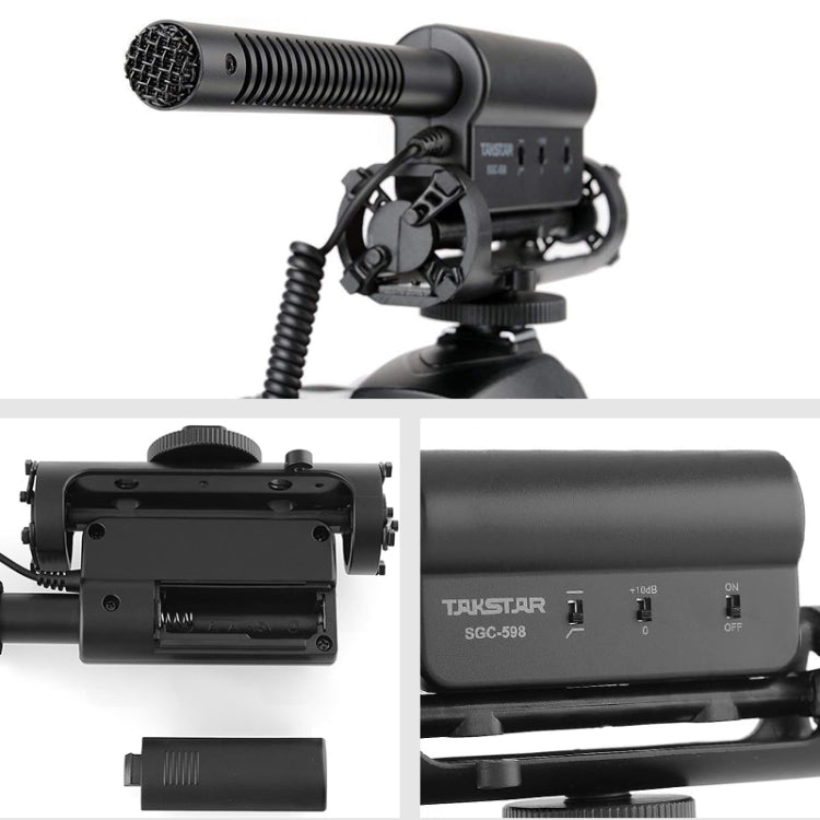 Micrófonos de grabación de condensador SGC-598, micrófonos dedicados para entrevistas de fotografía profesional para videocámaras DSLR y DV