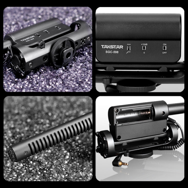 Micrófonos de grabación de condensador SGC-598, micrófonos dedicados para entrevistas de fotografía profesional para videocámaras DSLR y DV