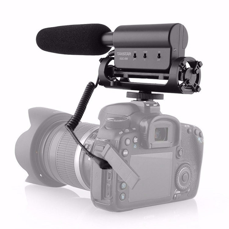 Micrófonos de grabación de condensador SGC-598, micrófonos dedicados para entrevistas de fotografía profesional para videocámaras DSLR y DV