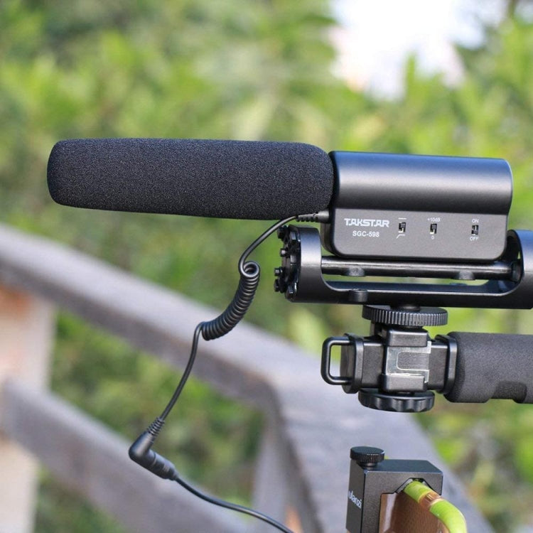 Micrófonos de grabación de condensador SGC-598, micrófonos dedicados para entrevistas de fotografía profesional para videocámaras DSLR y DV
