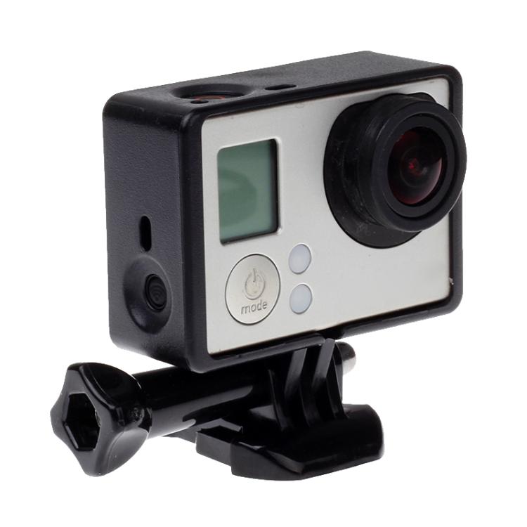 Carcasa de montaje en marco protector estándar con accesorios de montaje variados para GoPro Hero4 / 3+ / 3, with Assorted Mounting