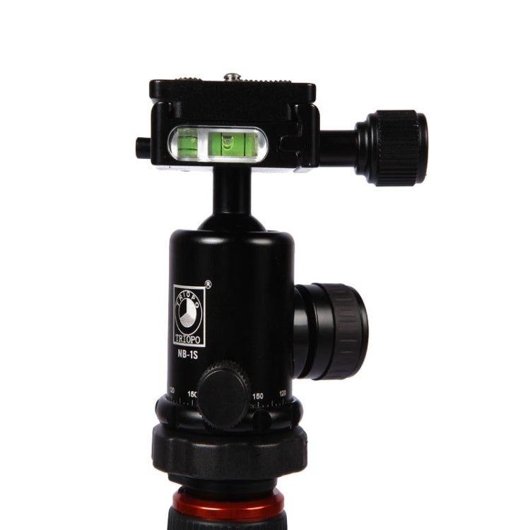 Triopo MT-2504C Trípode de aluminio portátil ajustable con rótula de bola NB-1S para cámara Canon Nikon Sony DSLR, MT-2504C (Black), MT-2504C (Gold)