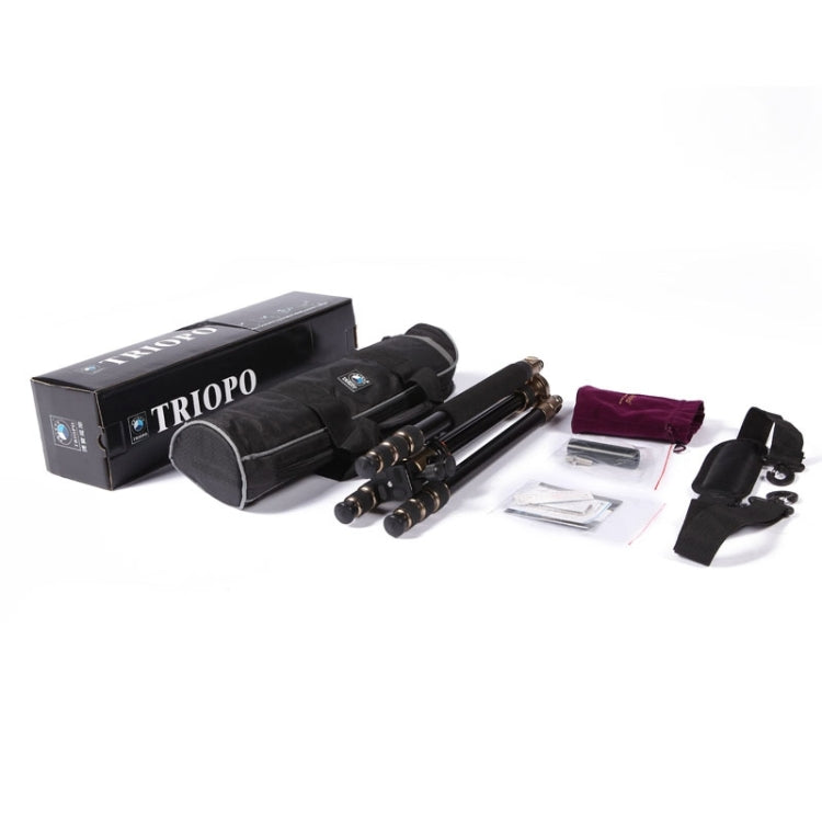 Triopo MT-2504C Trípode de aluminio portátil ajustable con rótula de bola NB-1S para cámara Canon Nikon Sony DSLR, MT-2504C (Black), MT-2504C (Gold)