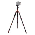 Triopo GT-2505x8.C Trípode de fibra de carbono portátil ajustable con rótula de bola de aluminio B-1 para cámara Canon Nikon Sony DSLR, GT-2505x8.C (Black), GT-2505x8.C (Gold)
