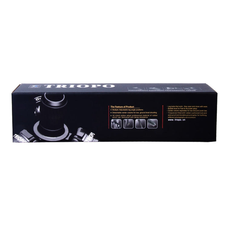 Triopo GT-2804X8.C Trípode de fibra de carbono portátil ajustable con rótula de bola de aluminio B-2 para cámara Canon Nikon Sony DSLR, GT-2804X8.C (Black), GT-2804X8.C (Gold)