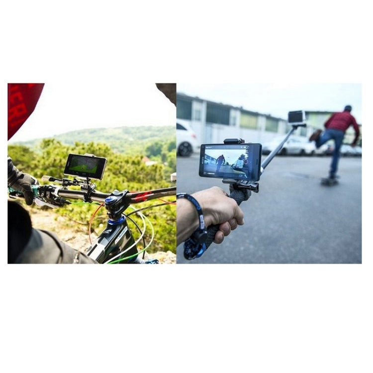 TMC HR335 Juego de soporte de fijación para teléfono móvil para exteriores, adecuado para teléfonos móviles de 51-84 mm de ancho, cámara GoPro