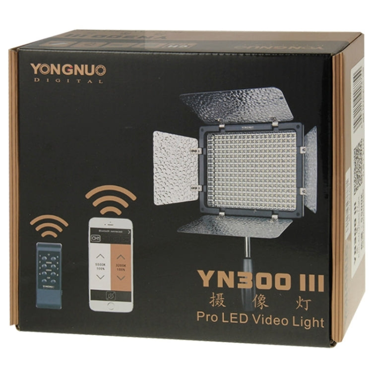 Luz de vídeo de cámara LED YONGNUO YN300 III para Canon Nikon Olympus, YN300 III