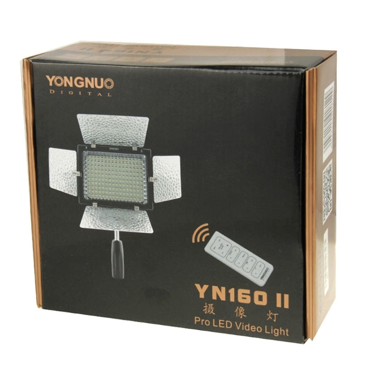 YONGNUO YN-160 II Luz de vídeo LED con control remoto de luminancia para cámara Canon Nikon DSLR, YN-160 II