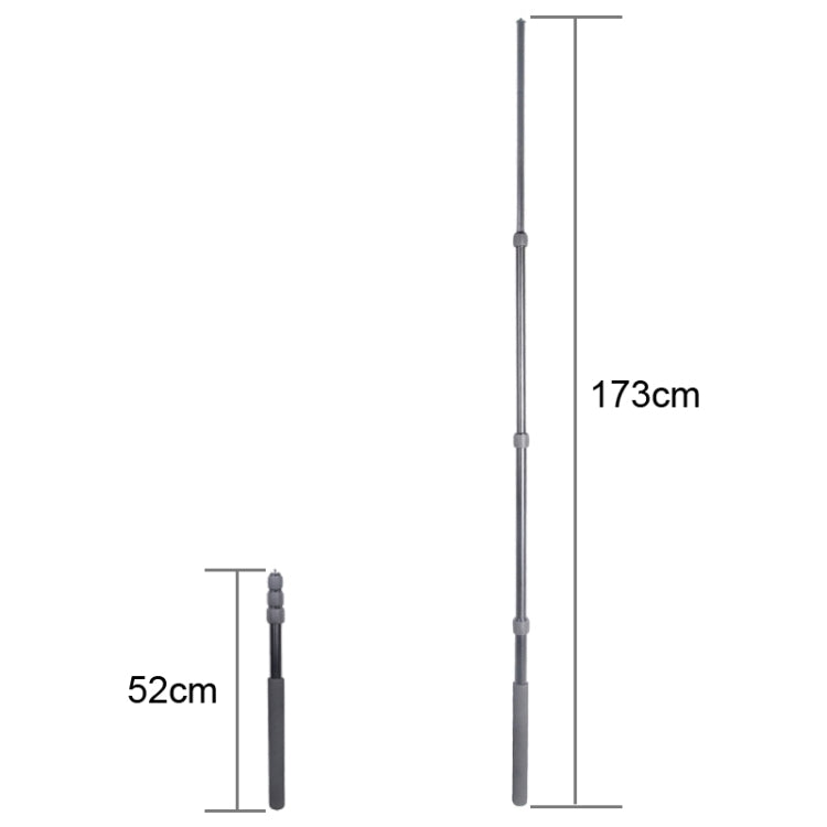 Soporte de poste de brazo portátil de aleación de aluminio para cámara SLR / micrófono con luz LED, longitud máxima: 173 cm