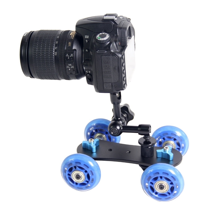 YELANGU YLG0105B Mini cámara a escala Dolly Track Car para cámaras Canon / Nikon / Cámara DSLR, YLG0105B